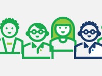 Diverse group people icons